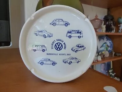 Volkswagen Advertising Ceramic Ashtray  Ellacott Shaker Motors • $90