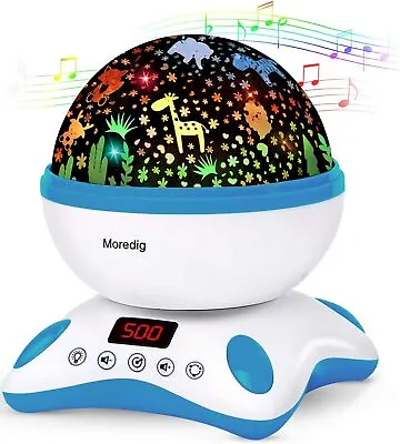 Moredig Baby Projector Night Light Kids Night Light Projector With 12 Music An • £35.57