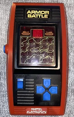 Vintage 1978 ARMOR BATTLE Mattel HANDHELD Video Game TESTED Works CLASSIC • $20