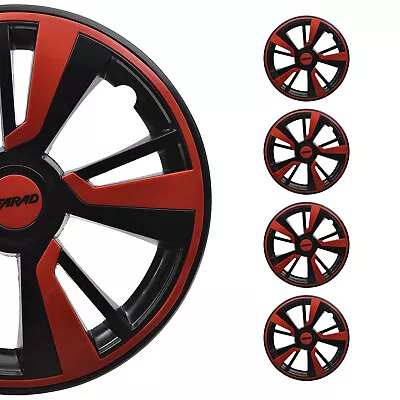 16  Wheel Covers Hubcaps Fits VW Red Black Gloss • $99.90