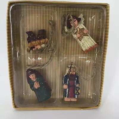 Vintage Miniature 2  Nativity Ornaments Set NOS Resin • $5