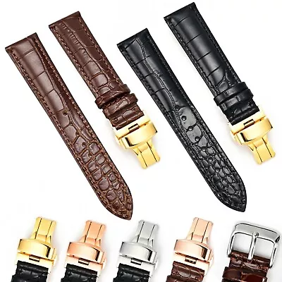 22mm Genuine Leather Alligator Embossed Watch Strap For Montblanc Automatic 4810 • $34.99