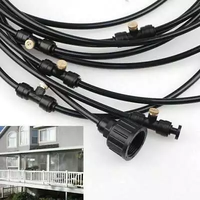 20Feet Outdoor Misting Cooling System Water Mister Nozzles Set Garden Greenhouse • $12.08