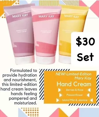 Limited Edition Spring 2024 MARY KAY Hand Cream Lotion Set Of 3 • $30