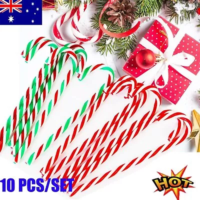 10Pcs Candy Cane Christmas Tree Hanging Decor Xmas Prop Ornament CZ • $9.79