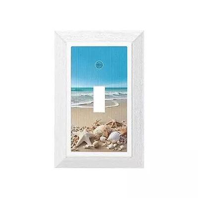 Seashells Ocean Sand Beach Single Toggle Cover Light Switch Plates 1-Gang Dec... • $21.04
