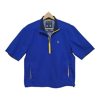 Ralph Lauren Polo Golf Pullover Jacket Mens Size M Blue Water Resistant 1/4 Zip • $39.98