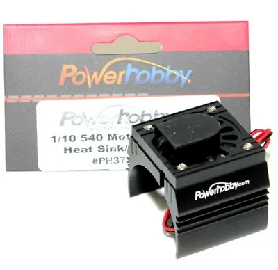 Powerhobby 1/10 Aluminum Brushless Motor Cooling Fan Black : Mamba Max Pro 24... • $11.95