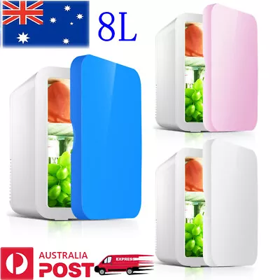 8L Mini Beauty Cosmetics Fridge LED Mirror Makeup Refrigerator Cooler Portable • $68.51