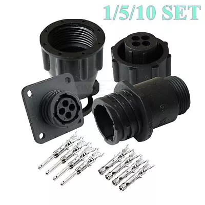 4 Pin/Way TE/AMP/TYCO CPC Series Circular Male Female Connector Plug Socket Kit • $5.98