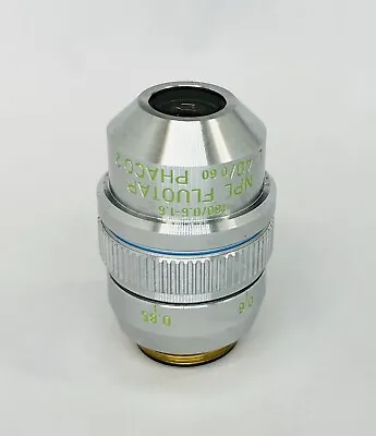 $379 • Buy Leitz NPL Fluotar 40X/0.60 Phaco 2 Phase Microscope Objective Correction Collar