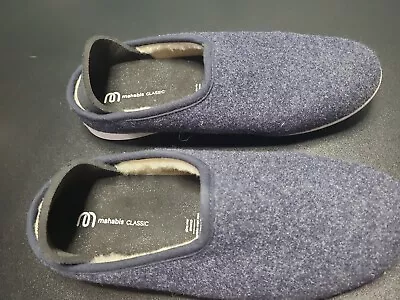 Mahabis Classic Wool Slippers Oland Navy EU 38 Women’s 7.5 / Men's 6 • $21.25