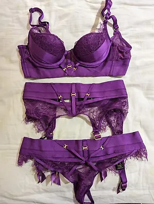 Honey Birdette Belinda Orchid Set 10B XS XS • $160