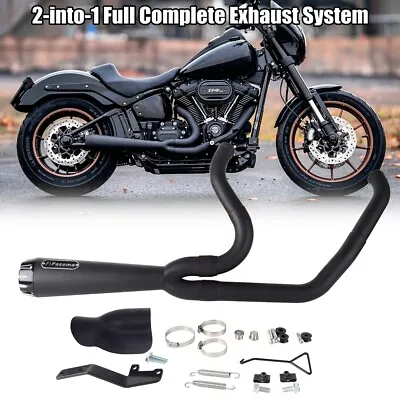 For Harley Softail Standard FXST Street Bob FXBB/S 2-Into-1 Exhaust System 18-23 • $611.50