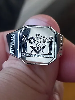 £49.99 • Buy Custom Made Silver Masonic Ring