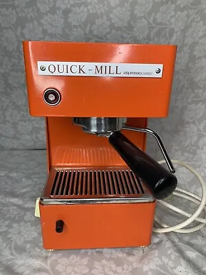 Quick Mill Model 0650 Espresso Machine Italian Rare Orange Color Vintage Read • $359.99