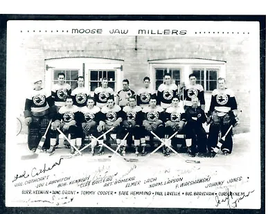 Moose Jaw Millers Hockey Team 8 1/2 X 11  Photo Canada Facsimile Auto's • $5.95