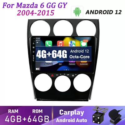 For Mazda 6 2004 2005-2015 9'' Android 12 CarPlay Car Radio Stereo GPS RDS WIFI • $216.99