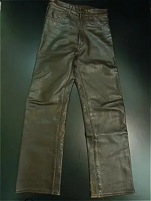 AERO Leather Auth Front Quarter Horsehide Leather Pants Brown 28 Used From Japan • $835.36