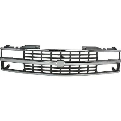 Grille For 1988-93 Chevy C K 1500 Chrome Shell With Black Insert Dual Headlight • $132.13