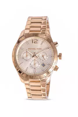 Michael Kors Layton Mk6795 Gold Dial Stainless Steel Chronograph Women's Watch • $129.99