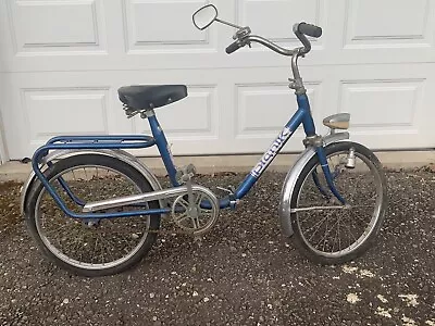 Vintage Italian Picnik Folding Bicycle Blue Original • $299.95