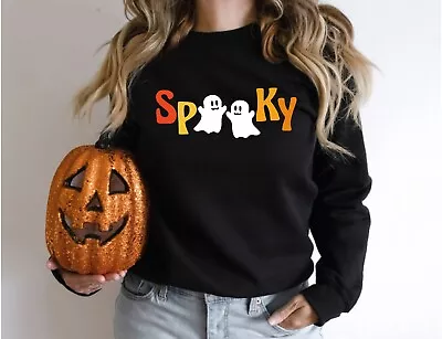 Happy Halloween Pumpkin Tee Witch Unisex Sweatshirt  Spokky 2 • £14.69