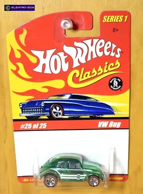 Hot Wheels Hot Wheels VW Bug [Spectra Green] Metal Body & Base -New/XHTF [E-808] • $28