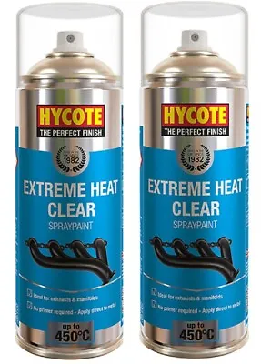 2x Clear High Temperature Spray Paint VHT Upto 450°C For Engine Exhaust 400ml • $22.73