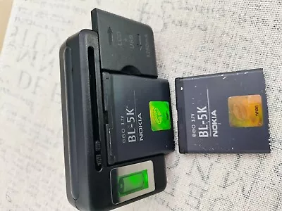 $19.99 • Buy BL-5K Battery + Charger For Nokia N85 N86 8MP N87 2610S 701 Oro C7 C7-00 X7 X7-0