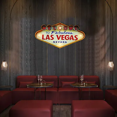 Welcome To Las Vegas Sign LED Metal Vintage Neon Sign Lights For Cafe Bar Decor • $29