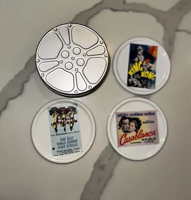 Set Of 3 Pottery Barn Hollywood 4” Coasters 2002 Turner Classic Movies • $18