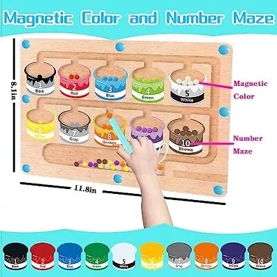  Montessori Toys For 2+ 3 4 5 Year Old-Wooden Board Puzzle With Color Wooden • $13.11