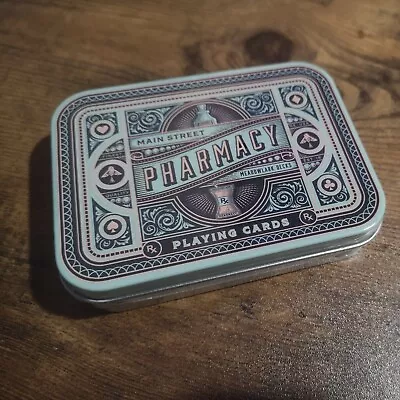 Meadowlark Pharmacy On Main Street Premium Ed Playing Cards New Deck Vintage Tin • $124.44
