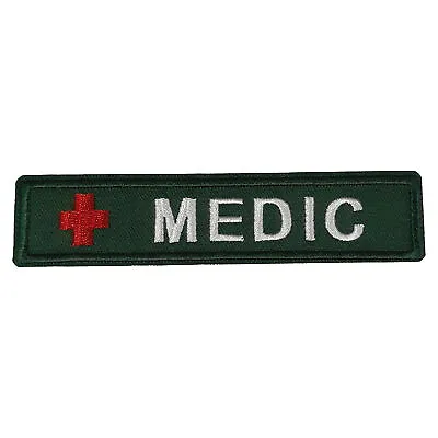 Cross Medic Badge Patch Embroidered Iron-On Applique Tactical Military Veteran • $4.50