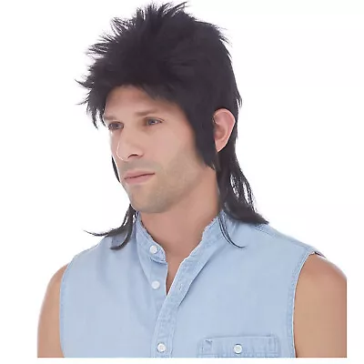 $33.91 • Buy Adult Mens Mullet Hillbilly Redneck Joe Dirt Wayne's World Lost Boys Costume Wig