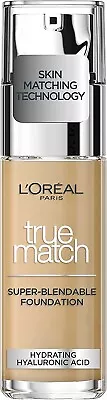 L'Oreal Paris True Match Foundation 4N Beige With Hyaluronic Acid & SPF • £10.48
