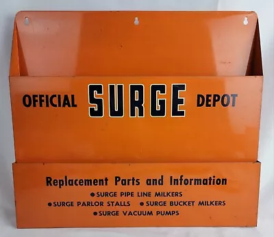 Rare Vintage Tin Surge Advertising Sign  Official Depot  Agricultural Farmhouse • $399.99