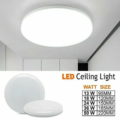 Bright LED Ceiling Light Panel Down Lights Living Room Bathroom Wall Lamp White • £5.97
