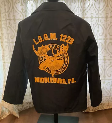 Vintage Windjammer Loyal Order Of Moose Middleburg Pa Nylon Jacket Small S • $15