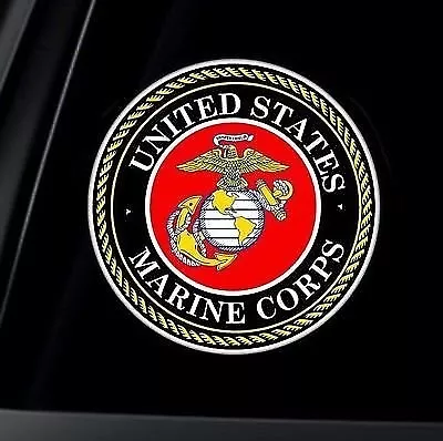 U.S. Marine Corps USMC Logo Car Decal Sticker Vinyl American USA Merica • $3.99