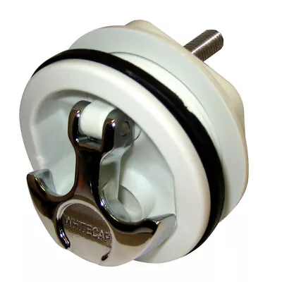 Whitecap S-230WC T-Handle Latch - Chrome Plated Zamac/White Nylon - No Lock • $32.51