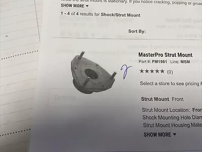 Masterpro Strut Mount FM1981 • $26