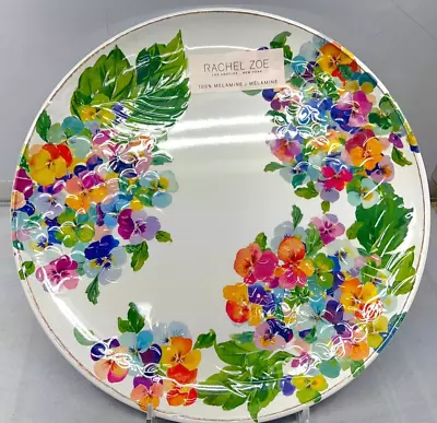 Melamine Dinner Plates Pansy Flowers 11  Rachel Zoe New NWT Purple • $14.95