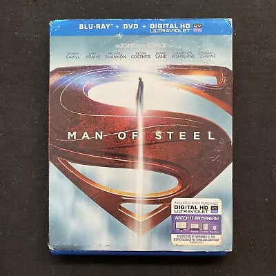 Man Of Steel (Blu-ray 2013) Slipcover 2 Disc Free Shipping • $8.99