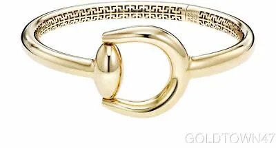 14kt Yellow Gold 7.25  Lucky Horse Bit Bangle • £1232.10