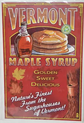 Vermont Maple Syrup Travel Poster By Lantern Press 12x18 NEW • $34.99
