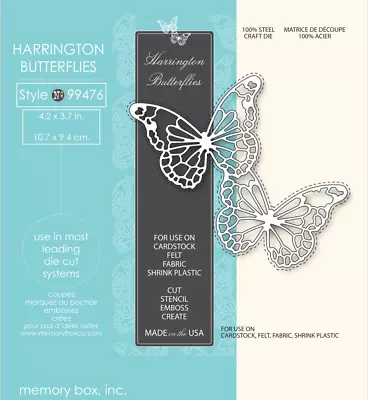 Memory Box Die Harrington Butterflies 99476 • $15.99