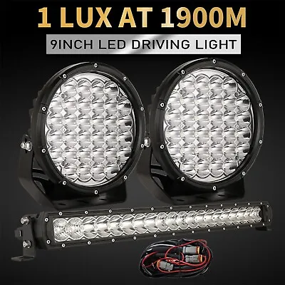 LED Driving Lights 9inch Spot Round 22  Light Bar Combo Slim Work Offroad Truck • $158.90