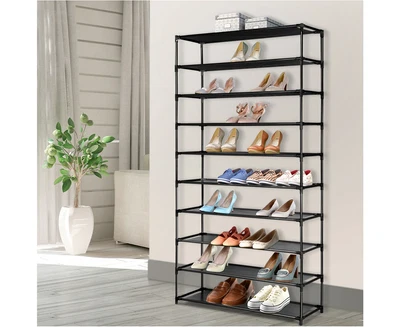 $33.99 • Buy Shoe Rack 10-Tier (50 Pair) DIY Stackable Stand -Black
